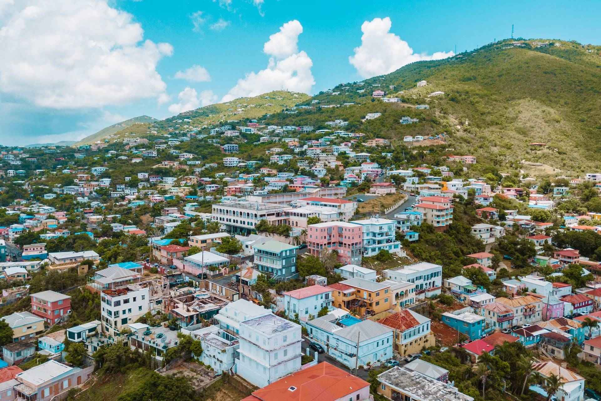 top view of village during daytime